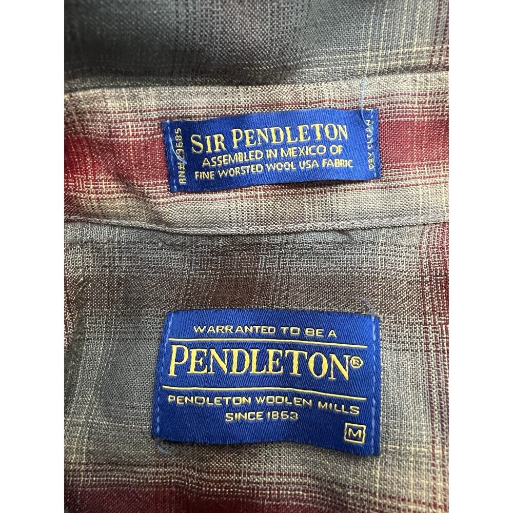 Pendleton Sir Pendleton Plaid Button Down Mens Me… - image 4